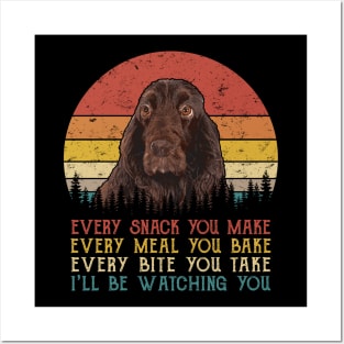 Retro Field Spaniel Every Snack You Make Every Meal You Bake Posters and Art